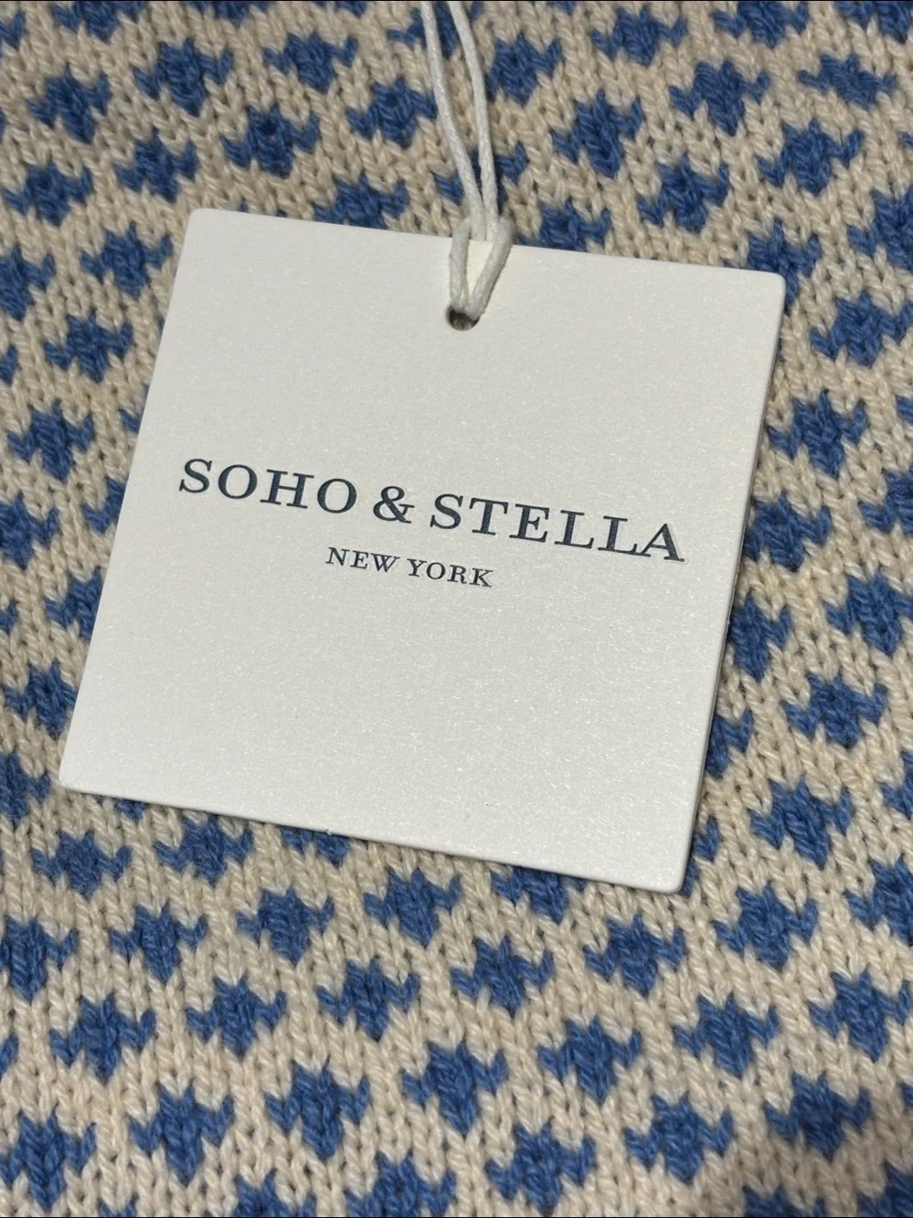 NWT SOHO & Stella US flag Striped open knit Sweater- XL